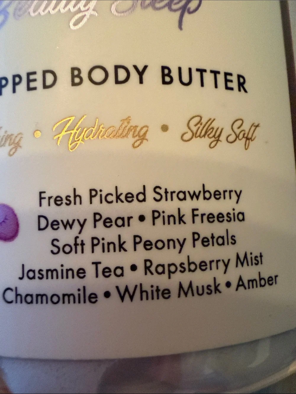 AMINNAH Beauty Sleep Whipped Body Butter 8oz. new w/Shea,Mango & Cocoa